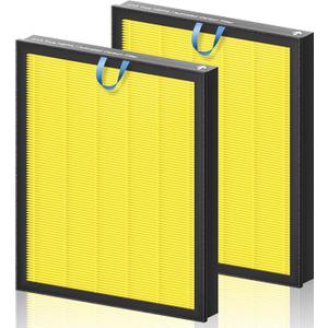 Vital 200S Pet Care Replacement Filter for LEVOIT Vital 200S and Vital 200S-P Air Purifier, H13 True HEPA and High-Efficiency Activated Carbon Filter, Vital 200S-RF-PA, 2 Pack, Yellow