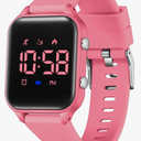 Kids Watches for Girls Boys Digital Sport Watch with Step Counter Pedometer Vibration Alarm Clock, No App Waterproof Fitness Tracker Kids Watch Boys Girls Teens Students Ages 5-16 (011-E-Pink)