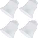 Glass Shade Replacement for Light Fixtures, 4 Pack Ceiling Fan Light Covers, Frosted Opal Color Ceiling Fan Glass Globes, 4 3/4" Diameter, 2 1/8" Fitter