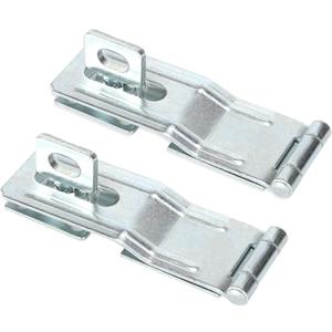 4-1/2" Swivel Staple Safety Hasps, Gate Door Hasp Latches Safety Packlock Clasp Locking with Twist Knob for Fence, Gate, Cabinet, in Zinc Plated, 2 Pack