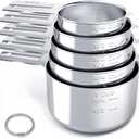 TILUCK Stainless Steel Measuring Cups Set,Kitchen Gadgets for Cooking & Baking,Set of 5