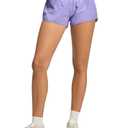 MCEDAR Women's Running Shorts Low Waisted 2.5"Lightweight Active Workout Quick Dry Gym Athletic Sports Shorts Zip Pocket Dark Lavender,10/L (Purple, L)