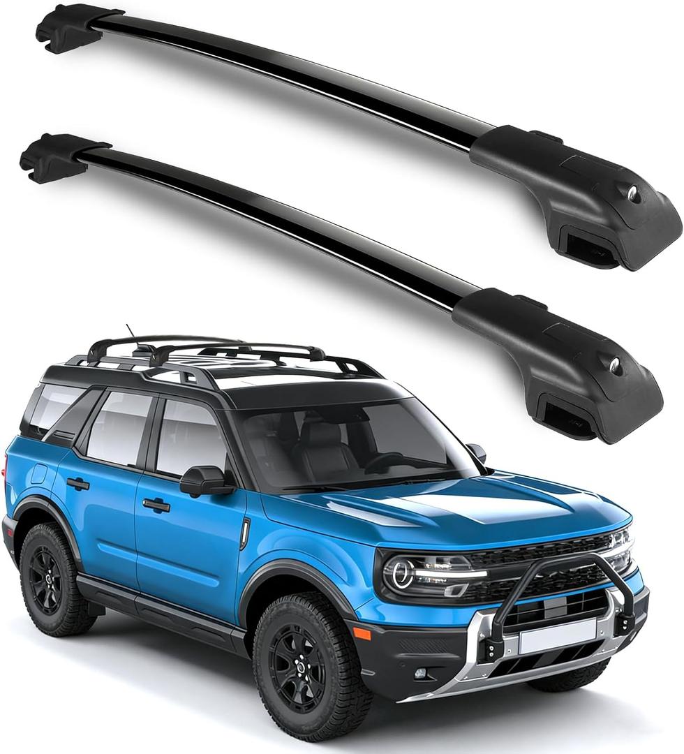 300LBS Heavy Duty Roof Rack Cross Bars Fit for Ford Bronco Sport On-Road 2021-2026, Aluminum Crossbars Rooftop Cargo Bars, Low Noise, Easy Installation for Kayak Bike Luggage