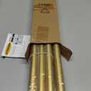 Gold Curtain Rods, Room Darkening Rod for Windows 48 to 90 Inches(4-7.5Ft), Wrap Around Curtain Rods, Heavy Duty Blackout Drapery, Modern Decorative Window Treatment Rod, Gold