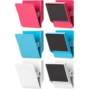 Mr. Pen- Magnetic Clips, 6 Pack, 1.2", Magnetic Metal Clips, Colorful Magnetic Clips for Refrigerator, Fridge Magnet Clips for Fridge, Magnetic Clip Magnets, Magnet Clip Magnets for Fridge (Bright)