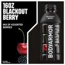 BODYARMOR Sports Drink Sports Beverage, Blackout Berry, Coconut Water Hydration, Natural Flavors With Vitamins, Potassium-Packed Electrolytes, Perfect For Athletes, 16 Fl Oz (Pack of 12)