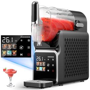 Slushie Machine No Ice Needed, Auto-Clean, 220W Quick Frozen Drink Maker with 6 Preset Programs for Margaritas, Frapps, Milk Shake and More, Slushy Machine for Home, 88oz