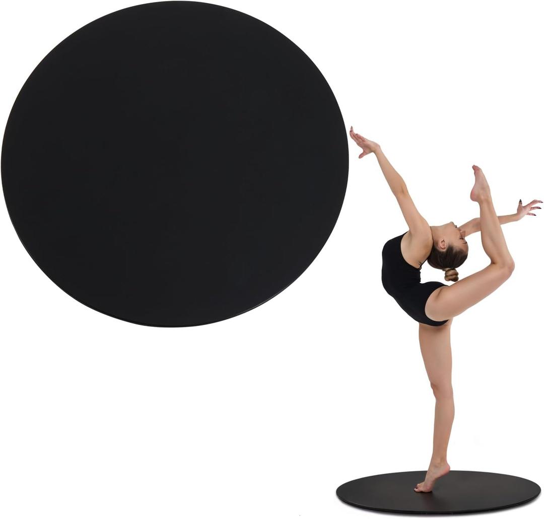 31inch Portable Dance Floor, Ballet Training Equipment, Tap Dance Floor, Turning Boards for Dancers & Figure Skating Practice Mat, Tap Board for Tap Dancing, Practice Pirouette, Black