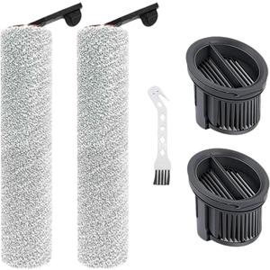 Replacement parts for Mova K30 / K30 Mix / K30 SE robot vacuum cleaners 2 Roller Brush 1 Cleaning Brush 2 HEPA Filter (5 pack)