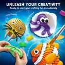 Klever Kits 12 Glow in The Dark Sea Shell Painting Kit-Arts & Crafts for Boys and Girls Ages 6-12, Art Supplies, Kids Craft Paint Kits, Creative Art Toys for Birthday Party Gift, Small