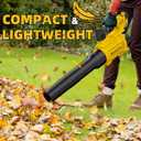20V Cordless Leaf Blower, Max 600 CFM/125 MPH Turbo Boost Mode Compatible with DeWALT 20V Max Battery, Brushless Motor, Ergonomic 3.6LBS for Driveway & Yard, Tool Only