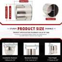 RTrhinotuning 4 PCS 4.25 in Stainless Steel Wheel Center Caps for 4.25 in / 108 mm Trailer Truck Rim Center Holes, Chrome Push Through Hub Caps 4.33 in Hight