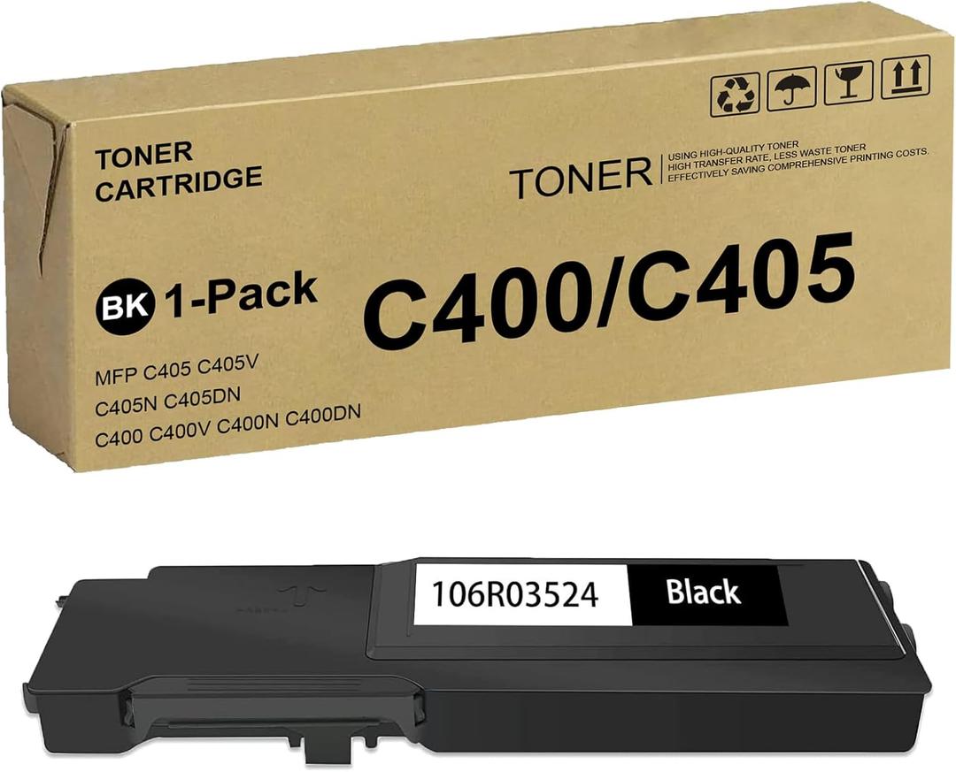 C400 C405 106R03524 Black 10,500 Pages Extra High Yield Toner Cartridge Replacement for Xerox VersaLink C400 C405 C400D C400DN MFP C405 C405N C405DN (BK)