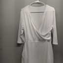Women's 2025 Maxi Dress - Solid Color Bohemian Summer Long Maxi Dress V-Neck 3/4 Sleeve, Size XL