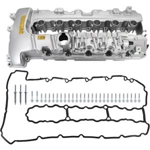 N54 Upgraded Aluminum Engine Valve Cover Kit Compatible with B-M-W 135i 335i 535i 740i 740Li M2 M235i M240i X6 Z4 L6 3.0L, OE# 11127565284