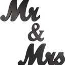 Mr and Mrs Sign & Just Married Banner, Large Mr and Mrs Table Sign Wooden Letters for Wedding Decorations for Engagement Anniversary Wedding Photo Prop Decoration