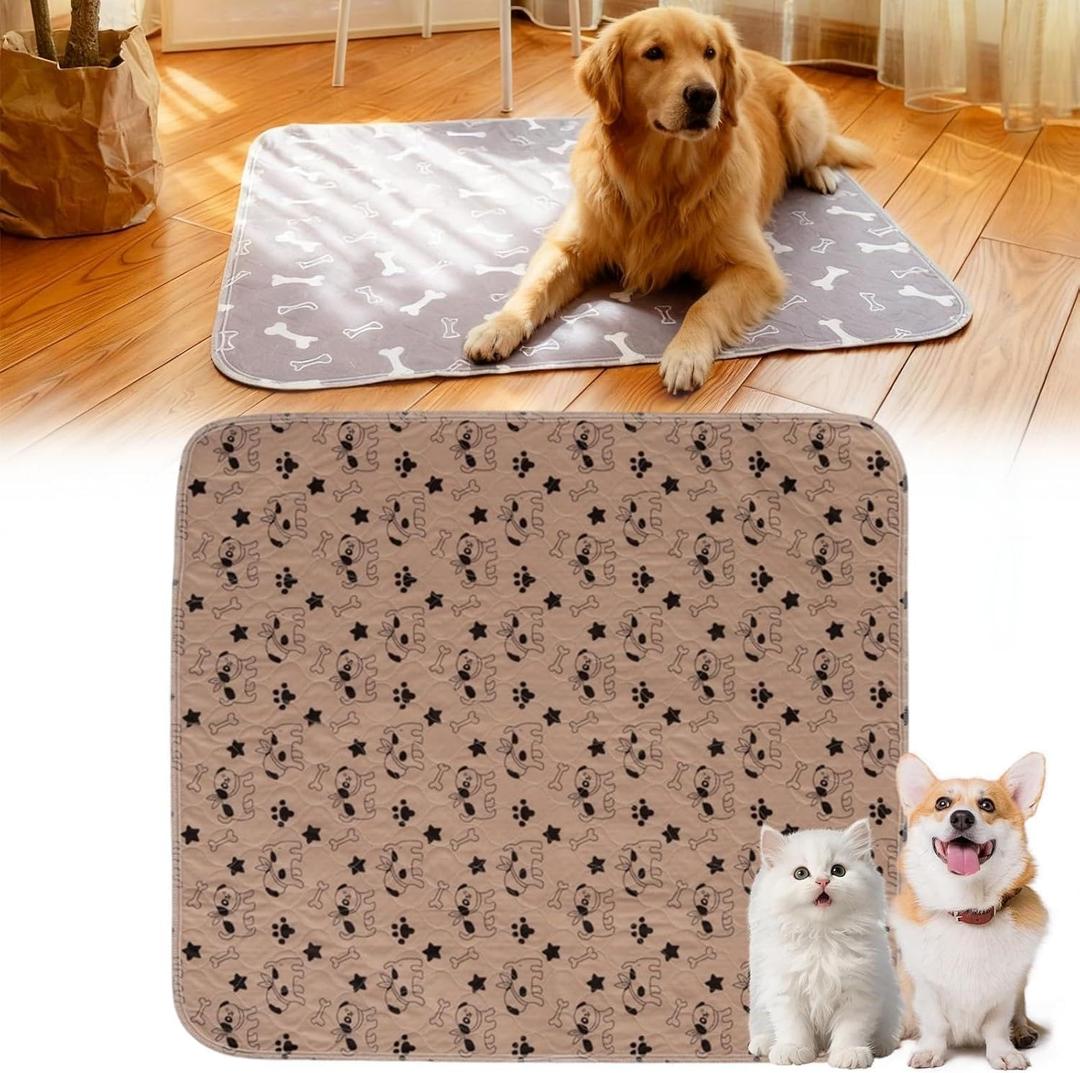 Puppy Pads with pheromones, 2026 Upgraded Washable Puppy Pads for Dogs & Cats, Pee Pad - Leak & Odor Waterproof, Non-Slip Base, Easy to Clean & Reusable (Brown-A, S: 15.7"  23.6")