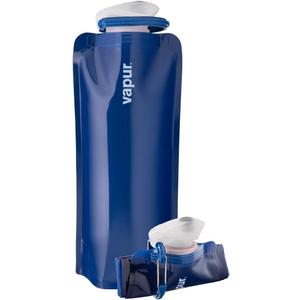Vapur Flexible, Collapsible Wide Mouth Anti-Bottle with Detachable Carabiner, 34 Ounce, Admiral Blue, Pack of 1