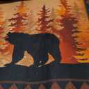 Bencailor Sets of 2 Bear Kitchen Rugs and Mats Winter Non Slip Wildlife Rugs Brown Washable Deer Animal Door Mats for Winter New Year Cabin Home Floor Bathroom Decor Gifts, 29x17 and 47x17 Inch