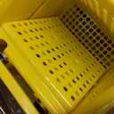 Mind Reader Mop Bucket with Wringer (Mop Not Included), 5.5 Gallon Cleaning Bucket with Wheels and Handle, Upward Press Wringer, Small Mop Compatible, Yellow