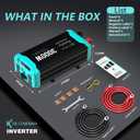 3000W Pure Sine Wave Inverter Peak 6000w 12V DC to 120V AC for RV, Truck, Off-Grid, Home, Solar Car Power Inverter with Dual AC Hardwire Port, 20A Socket, 5V 2.1A USB
