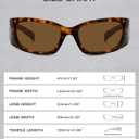 Retro Wrap Around Sunglasses for Women Trendy Y2k Vintage Sun Glasses UV Protection FZN827 Tortoise Frame/Brown Lens