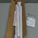 UIOSANRT White Shower Curtain Rod 31-68 inches with Holders, Stainless Steel Shower Rod & Tension Rod, Adjustable Tension Shower Curtain Rod for Bathroom, Windows, Closet