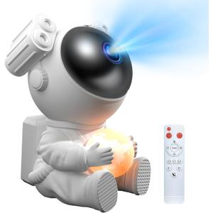 Astronaut Star Projector Galaxy Night Light - Space Projector, Starry Nebula Ceiling Projection Lamp with Timer, Remote Control and 360 Adjustable, Bedroom Decor Aesthetics, Gifts for Kids and Adults (K970)