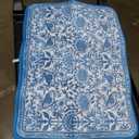 Blue Floral Dish Drying Mat for Kitchen Counter Boho Flowers Dishes Drainer Mats Rustic Farmhouse Microfiber Absorbent Dish Draining Spring Summer Reversible Dish Rack Pad Large 18x24 Inch