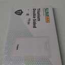 Titanium Cutting Board for Kitchen, Cutting Board Double Sided Food Grade, Pure Titanium/PP, Easy to Clean[15.5*10.5+12*8.5] (Silver)