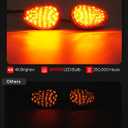 Benlari Flush Mount Motorcycle Turn Signal 2PCS 12V Smoked LED Indicator Light Blinker Compatible with Yamaha YZF R1 R3 R6 R6S TMAX MT-07 MT-09 Fazer FZ6 FZ1 FZ FZ6R FZ07 FZ8 FZ09,Amber