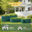 KING BIRD Raised Garden Bed Kit 2025 Upgraded 10-Minute Assembly Galvanized Planter Garden Box Outdoor for Gardening, Vegetables, Flowers, 47x24x12 in, Green