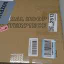 YALLOVE 10 PCS 14 Inch Floral Hoop Table Centerpiece, Gold Metal Wreath Ring Stand with Crystal Clear Acrylic Base for Balloon and Flower Decoration, Flower NOT Included