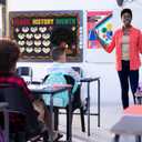 214 Pcs Black History Month Bulletin Board Decorations Black History Month Bulletin Board Border Letter Hand Portraits for Classroom African American Celebration Valentine's Day Decor Supplies