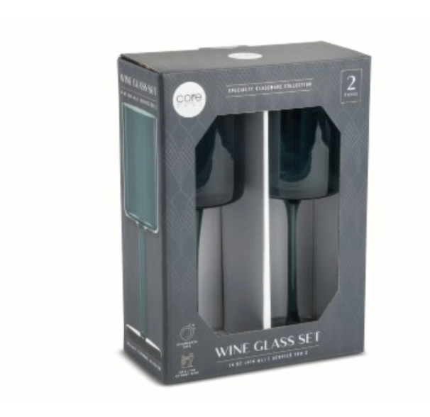 Core Home Wine Glass Set - Blue