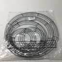 5 Pieces Christmas Metal Wreath Frame Ring Round DIY Macrame Floral Crafts Wire Wreath Form Christmas Decoration Door Craft (Deep Green, 12 Inch, 8 Inch)