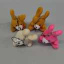 4PCS Random Mini Plush Animal Toys, Bulk Stuffed Animals Plush Keychain Set for Goodie Bag Fillers, Basket Stuffers, School Prizes, Party Supplies