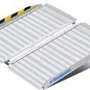 Ruedamann 2 FT Portable Wheelchair Ramp, Sturdy Non-Slip Aluminum Wheelchair Ramp with Upgraded Hinge, Aluminum Folding Ramp for Doorways, Ramp for Wheelchairs, Scooters, Steps, Stairs, Pets (2FT Silver(Using Height 2-6''))