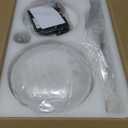 Kviflon 32 Inch Modern Ceiling Fans with Lights, Small Flush Mount Ceiling Fan with Light and Remote/ APP Control, 5 Reversible 6 Speeds Curved Blades, 3 CCT Dimmable Lights for Kids Room, White