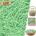 woric 2 LB(900g) Easter Grass Basket Filler, Green Crinkle Paper Shredded Paper for Gift Baskets Easter Egg Hunt Gift Wrapping Boxes Bags Filler St Patricks Day Decorations