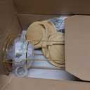 LUKA Porcelain Espresso Cup with Metal Stand, 6 Ounce Stackable Ceramic Demitasse Espresso Mugs Cappuccino Cups Set for Latte,Coffee,Cafe Mocha,Tea(Set of 4,White)