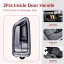 FAERSI 2Pcs Inside Interior Door Handle Front Rear Driver & Passenger Side Replacement for 1997 1998 1999 2000 2001 Toyota Camry, Gray.OE:69206-AA010-E0, 69205-AA010-E0