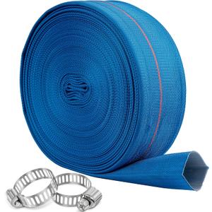 Pool Backwash Hose 2.5" × 65 ft Heavy Duty Flexible PVC Discharge Hose