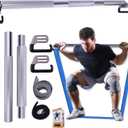 J Bryant Fitness Resistance Band Exercise Bar Large Hook 37.8" Length With Handles Heavy Duty Bar