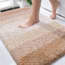Bathroom Rugs Mat 30x20, Extra Soft Absorbent Microfiber Bath Rugs | Beige, Non-Slip Quick-Drying Rubber Backing, Washable Plush Bath Mat for Floor, Tub and Shower, Home Decor Accessories