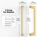 10 Pack Brushed Gold Cabinet Pulls 5 Inch(128mm) Kitchen Cabinet Handles Cabinet Hardware for Drawer Pulls