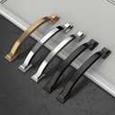 Asidrama 20 Pack 4 Inch(102mm) Matte Black Kitchen Cabinet Handles, Cabinet Pulls Kitchen Cabinet Hardware for Cupboard Drawer Pulls
