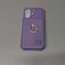 VANAVAGY Compatible for iPhone 17 Wallet Case with RFID Blocking Card Holder, [Screen Protector] PU Leather Shockproof Case Magnetic Clasp Ring Kickstand Flip Phone Cover for Women Men,Clove Purple