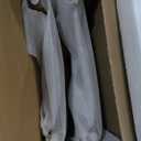 Nathan James Gracie Modern Counter Height Bar Stool with Back, Counter Stool Upholstered Chair with Natural Flax White Fabric and Brushed Wooden Legs, Natural Flax/Brown, Set of 4 (Medium Brown/Beige)