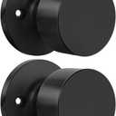 Haidms Matte Black Dummy Door Knob, Non-Turning Function Half Door Knob, Single Side Black Door Knob for Closet & French Doors 2 Pieces